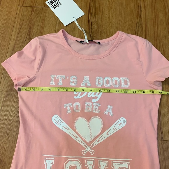 LOVE MOSCHINO "It's A Good Day" Pink T-Shirt - Picture 10 of 11